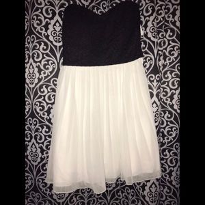 Black and white glitter dress